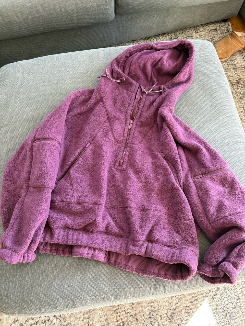 FP Movement by Free People Lavender-Pink Hooded Fleece Pullover